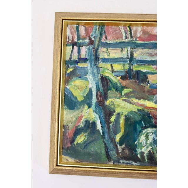 Gösta Asp, By the Fence, 1960s, Oil on Canvas, Framed For Sale - Image 7 of 9