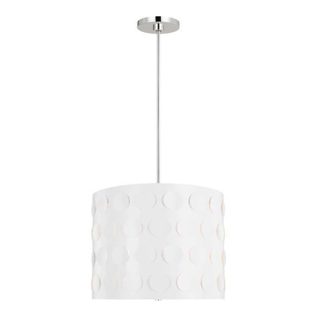 Kate Spade by Visual Comfort Studio Dottie Pendant, Polished Nickel, Large For Sale