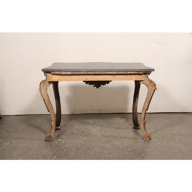 19th Century Italian Rococo Marble Top Console, 19th C. For Sale - Image 5 of 13