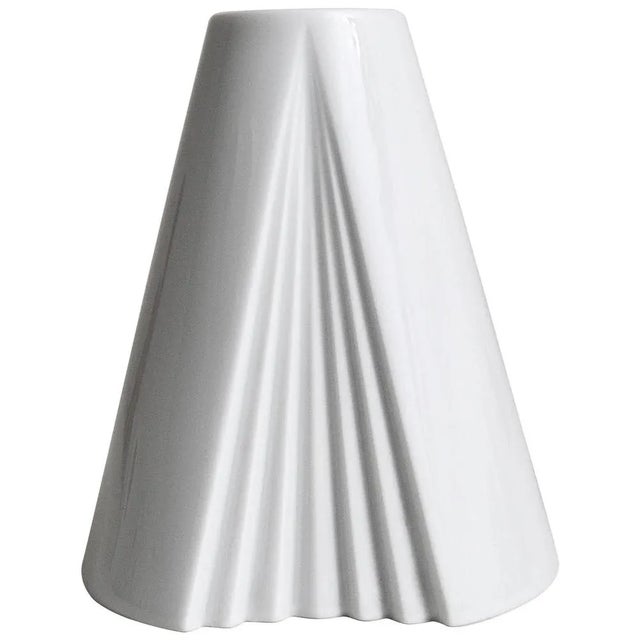 White Geometric Op Art Porcelain Vase by Ambrogio Pozzi for Rosenthal, Germany, 1980s For Sale - Image 11 of 11