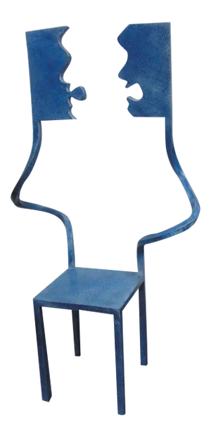 Gary Kulak Blue Chair Sculpture