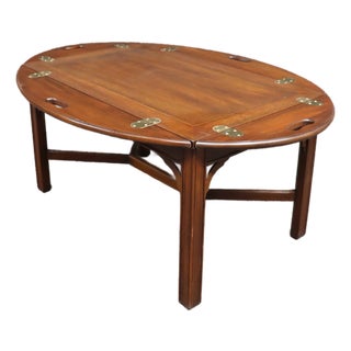 Henkel Harris Genuine Mahogany Butler’s Tray Coffee Table For Sale
