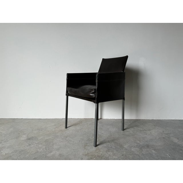 Mid-Century Modern Karl-Friedrich Förster Brown Leather "Texas" Desk / Accent Chair For Sale - Image 3 of 12