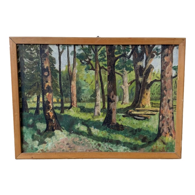 J. Biot, Small Oil Painting, 1950s, Oil Painting, Framed For Sale