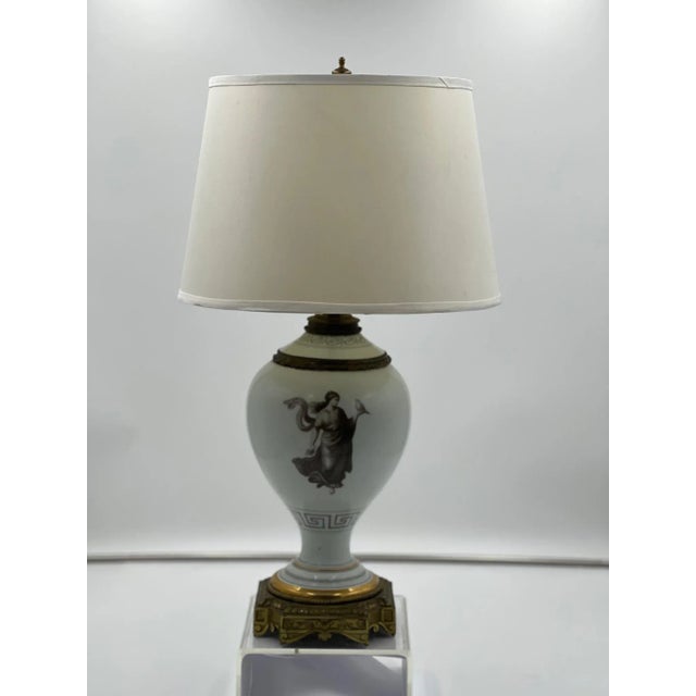 Mid 19th Century 19th Century Antique English Porcelain Lamp For Sale - Image 5 of 5
