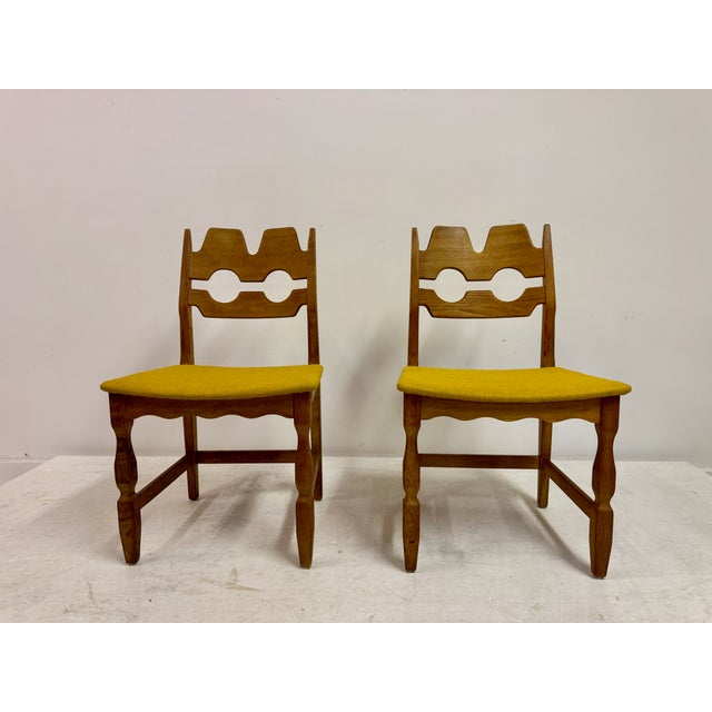 Wood Danish Razorblade Oak Dining Chairs by Henning Kjaernulf, 1960s, Set of 6 For Sale - Image 7 of 18