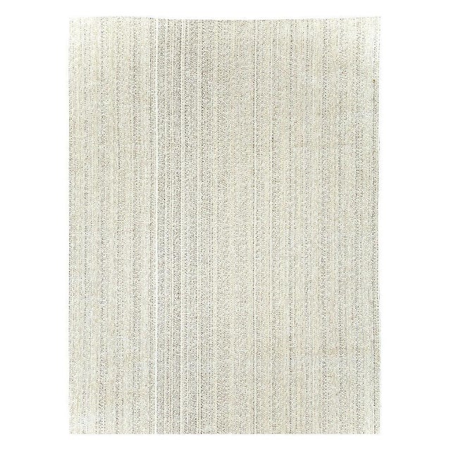 Modern Galerie Shabab Collection Mid-20th Century Handmade Turkish Flat-Weave Kilim Room Size Carpet in White For Sale - Image 3 of 10