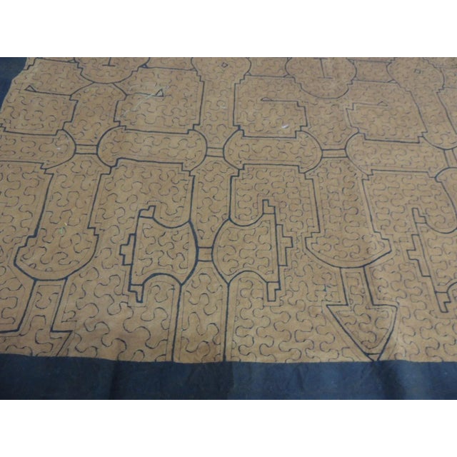 Burnt Orange and Brown Peruvian Textile Please see images for size and salvage details Ideal for pillows and upholstery....