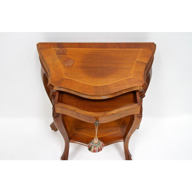 Baroque Nightstands in Nutwood, 1950s, Set of 2 For Sale - Image 14 of 18