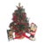 1960s 9” Christmas Tree With Porcelain Santa and Teddy Bear For Sale