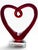 Mid-Century Modern Vintage Red Murano-Style Art Glass Heart Sculpture on Lucite Base For Sale - Image 3 of 6