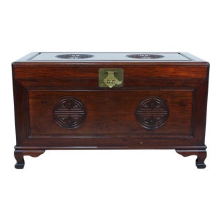 Vintage Chinese Rosewood Hope Chest/Coffee Table For Sale