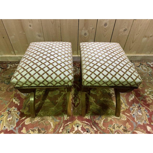 Curule Stools, Set of 2 For Sale - Image 6 of 9