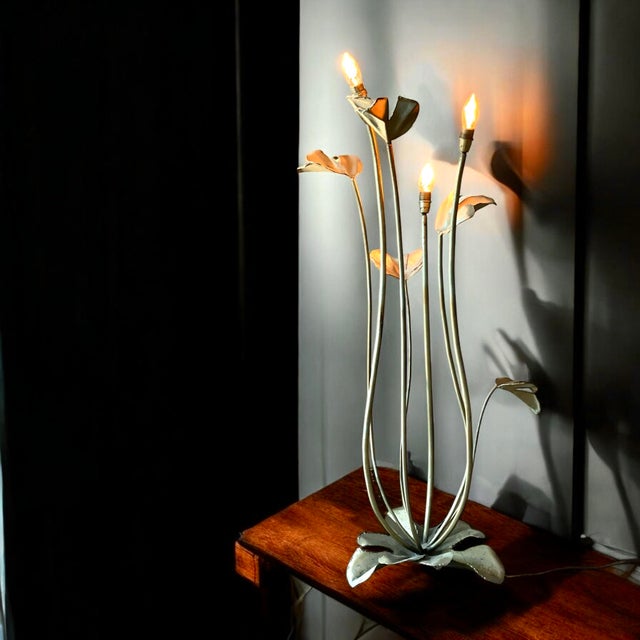 Late 20th Century Art Nouveau Sculptural Floor Lamp, France For Sale - Image 10 of 14