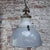 Rare factory lamp by industria rotterdam grey enamel with grey cast iron top white interior e27 / e26 this piece has an...