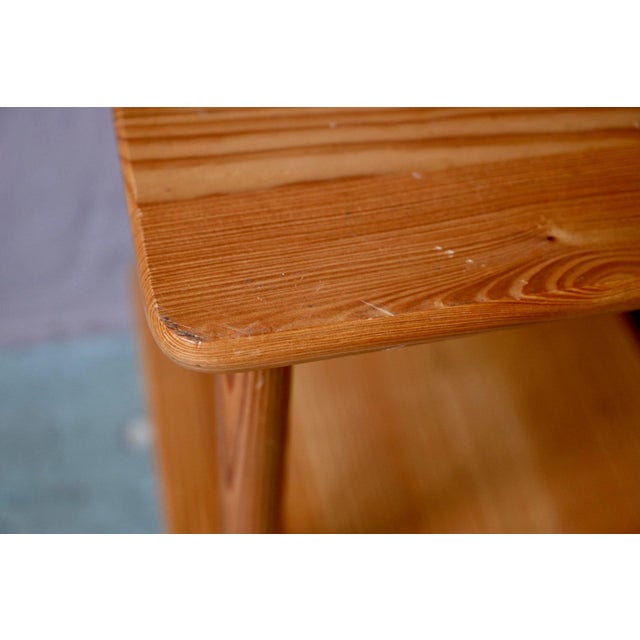 Vintage Scandinavian Bedside Table in Pine, 1970s For Sale - Image 10 of 12