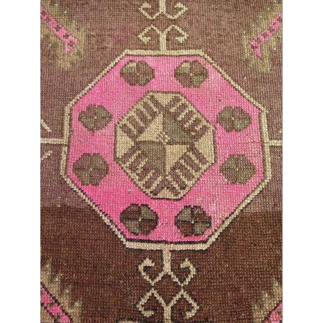 1960s Vintage Turkish Runner Rug - 35"x 146" For Sale - Image 4 of 11