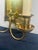 Mid 20th Century Vintage Brass Double Arm Hardwired Wall Sconce With Mirror For Sale - Image 5 of 9