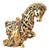 Vintage Mid-Century Gold Ceramic Signed Horse For Sale