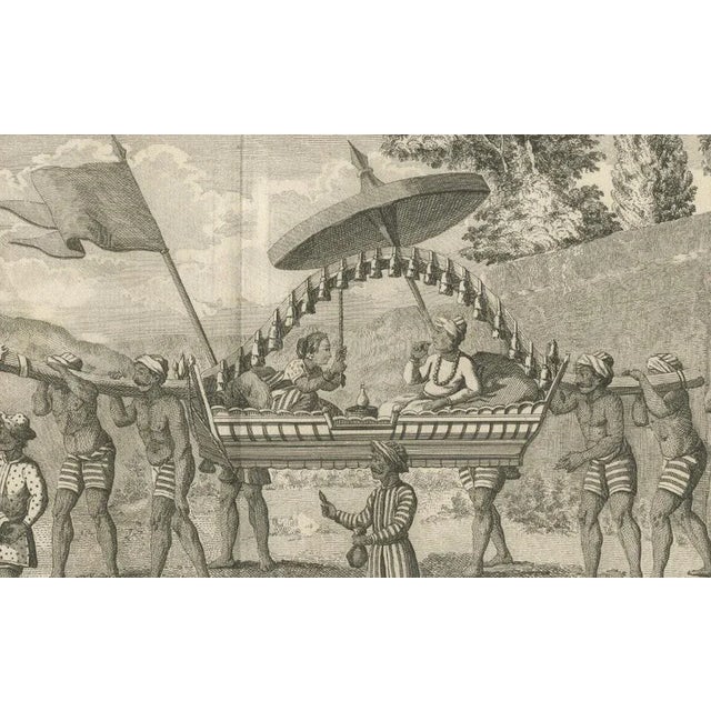 Indian Couple in Ceremonial Palanquin Sonnerat, 1806, Paper For Sale - Image 3 of 6