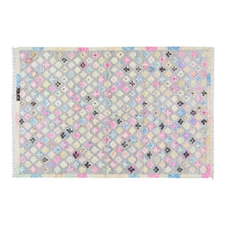 Contemporary Moroccan Azilal Modern Hand Knotted Wool Rug,6'7"X10' For Sale