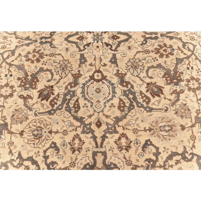 Authentic Persian Tabriz Rug in Beige, Blue, Brown and Gray For Sale In New York - Image 6 of 8