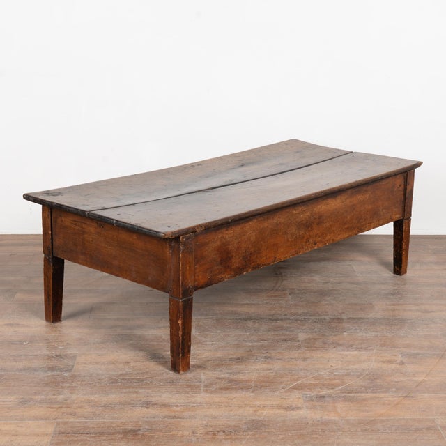 Early 19th Century French Oak Coffee Table With Two Drawers For Sale - Image 11 of 11