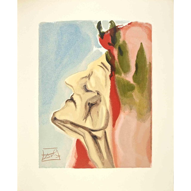Modern Salvador Dali, Doubting Dante, Woodcut, 1963 For Sale - Image 3 of 3