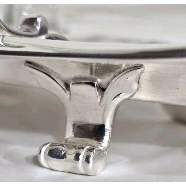 Antique Art Nouveau Sterling Silver & Cut Glass Inkwell Standish, 1912 For Sale - Image 6 of 14