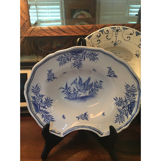 19th C French Malicorne Faience Serving/Barber Bowl by Emile Tessier For Sale - Image 11 of 11