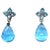 Contemporary 23.31 Carat Blue Topaz White Gold Drop Earrings - 2 Pieces For Sale - Image 3 of 6