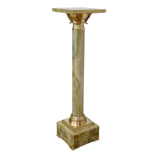 Onyx and Bronze Column, Late 19th Century For Sale