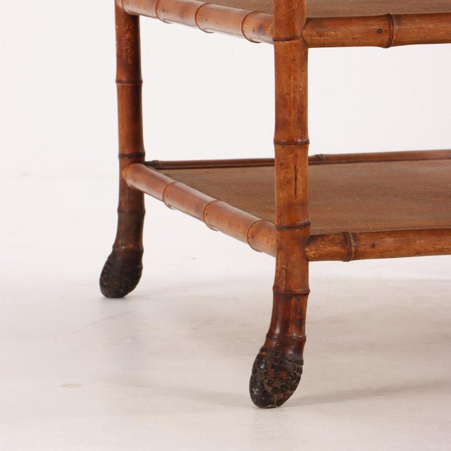 1940s A French Bamboo Three-Tier Server, C 1940. For Sale - Image 5 of 5