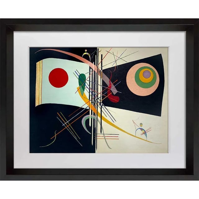 Wassily Kandinsky Double Lithograph, Maeght Editeur Paris 1969, Limited Edition Abstract Wall Art, Custom Framed For Sale - Image 4 of 4