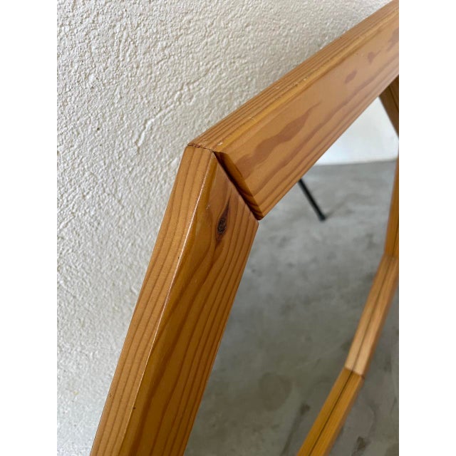 Hexagonal Pine Mirror, 1980s For Sale - Image 18 of 18