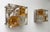 Amber 1970s Glass Cube Square Metal Sconces by Poliarte - a Pair For Sale - Image 8 of 12