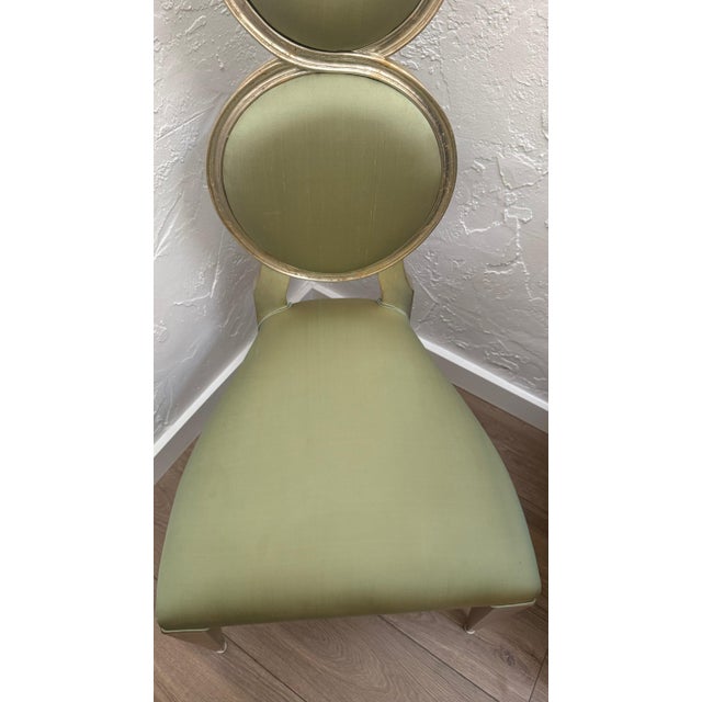 1980s Christopher Guy Style High-Back Couture Chair — Frances Elkins Inspired Triple Loop Design For Sale - Image 9 of 15