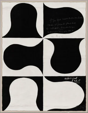 Black and White Abstract Series 1 Art Print in Acrylic Box Frame by Paule Marrot