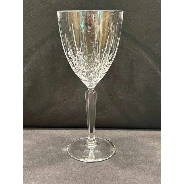 2010s Set of Four Marquis by Waterford Water Goblets in the Sparkle Pattern For Sale - Image 5 of 9