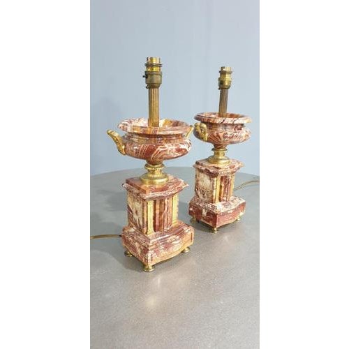 Stone Outstanding Marble Table Lamps, Set of 2 For Sale - Image 7 of 10