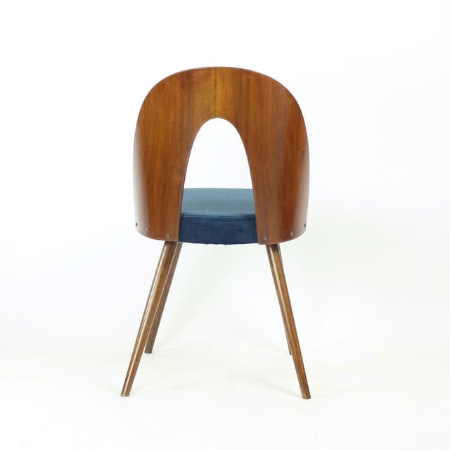 Brown Tatra Chairs in Walnut and Velvet by Šuman, 1960s, Set of 6 For Sale - Image 8 of 18