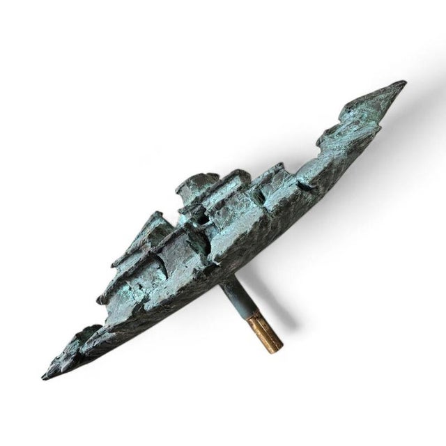 Bronze sculpture of an abstract Village / Italy 1970s Marked but unreadable Width 75Height 33Depth 20 cm Weight 20 kg