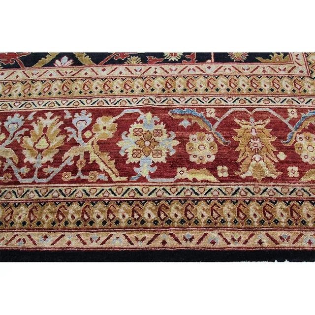 Handwoven Black/Red Serapi Style Rug 9'1" X 11'9" For Sale - Image 4 of 10