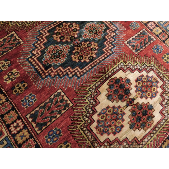 Textile Vintage Hand Knotted Vegetable Dye Royal Choi Afghan Area Rug. 5'2"x 6'4" For Sale - Image 7 of 15