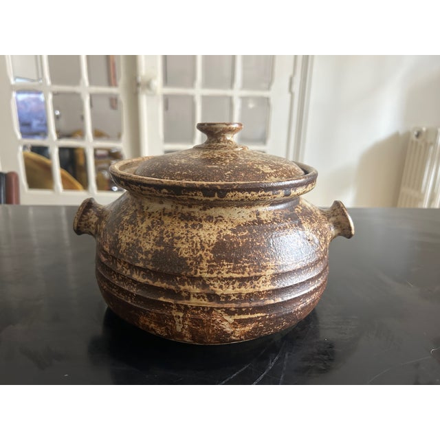 Stoneware Covered Pot from Alain Rech, 1970s For Sale - Image 12 of 12