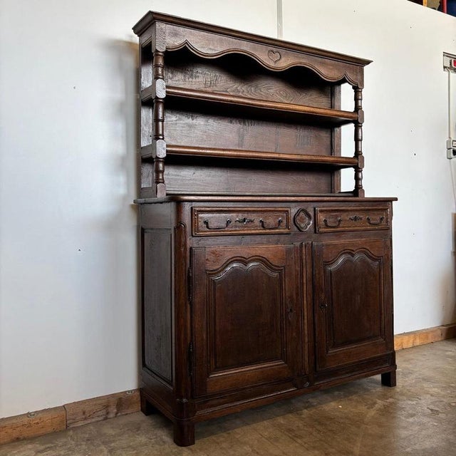 Baroque Antique Oak Buffet, France, 1780s For Sale - Image 3 of 18