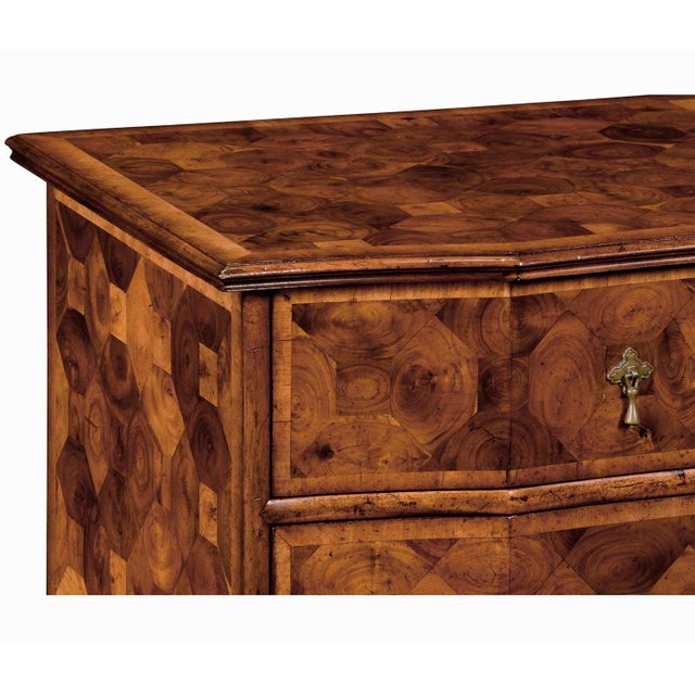 English Oyster Veneer Chest of Drawers – William and Mary Style For Sale - Image 4 of 5