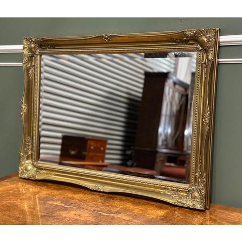 Vintage Gilt Wall Hanging Overmantel Mirror For Sale - Image 9 of 10