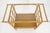 Tan Fine Bamboo c1970s 2 Tier glass Top Serving Bar Cart on Wheels Mid Century MINT! For Sale - Image 8 of 18