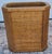 Vintage Oak and Woven Sisal Octagonal Wastebasket/Trashcan For Sale - Image 4 of 4
